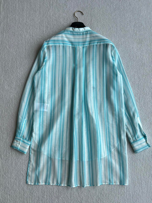 CD 25 Striped Shirt Blue Cotton