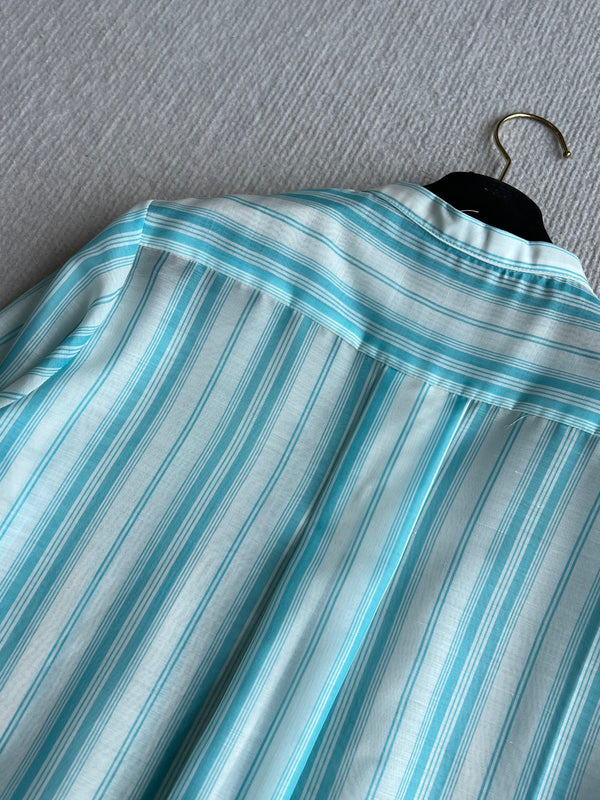 CD 25 Striped Shirt Blue Cotton