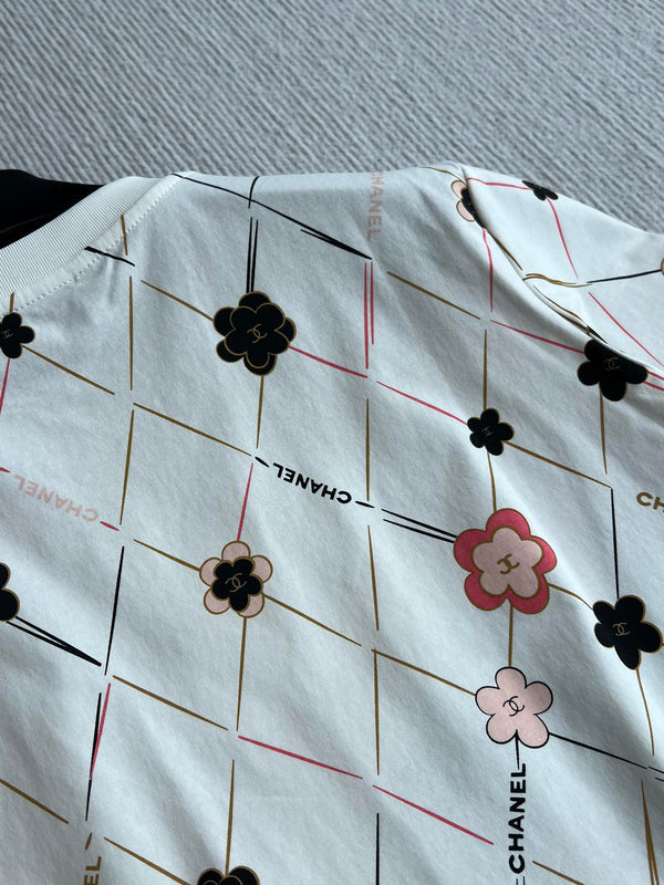 CC 25 Round- Neck T-shirt In White  Cotton 277250