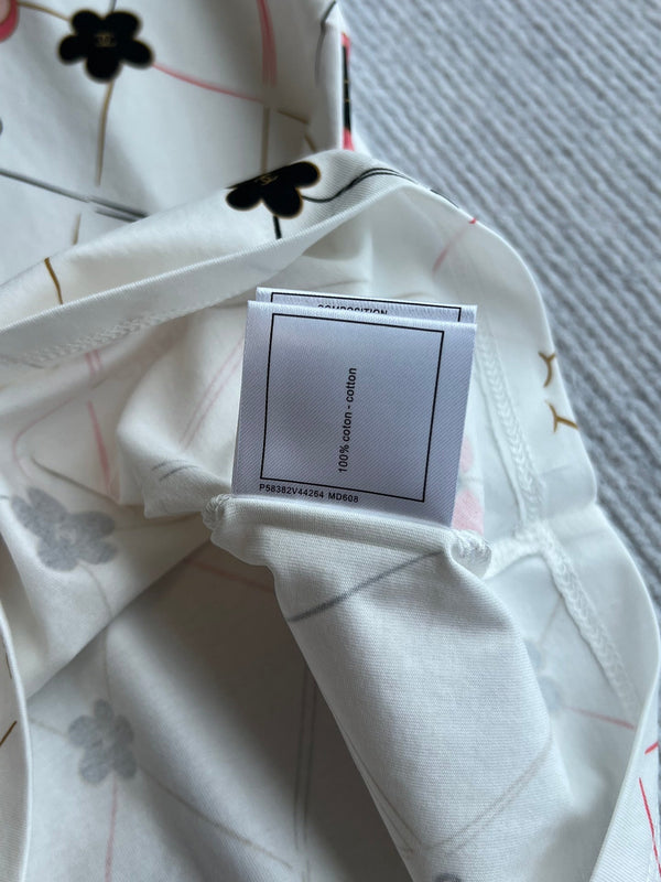 CC 25 Round- Neck T-shirt In White  Cotton 277250