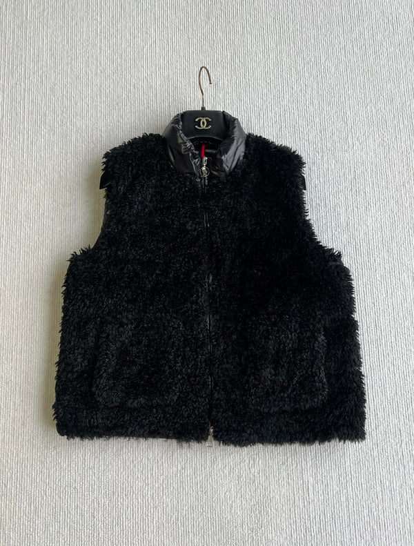 Moncler 25 Down Vest Wool And Polyester 300046