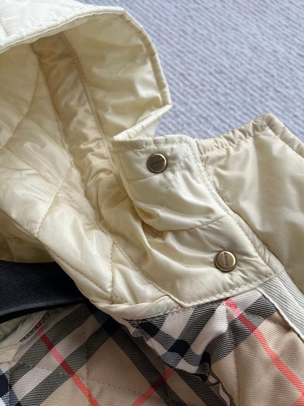 Bur 25 Quilted Jacket Ivory White Polyester 300086