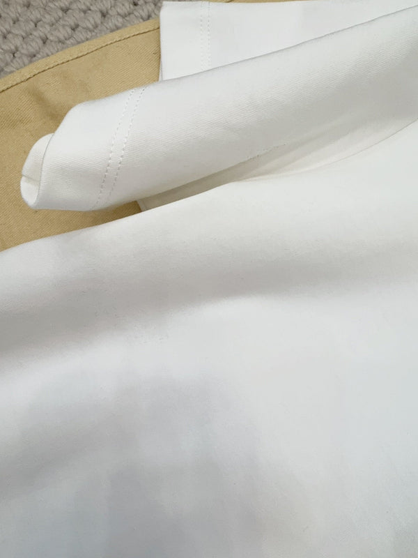 LV 25 Neck T-shirt White Mix Grey Cotton