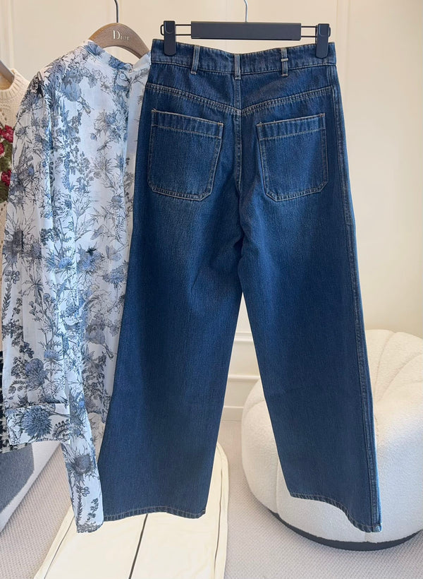 CD 25 Straight-leg Jeans Blue Cotton
