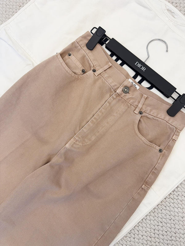 Jeans dritti CD 25 in cotone rosa fumo