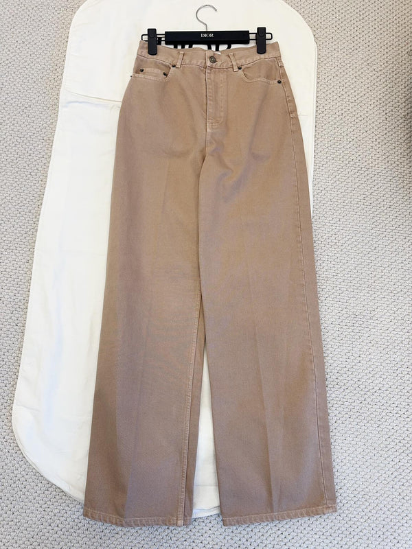 Jeans dritti CD 25 in cotone rosa fumo