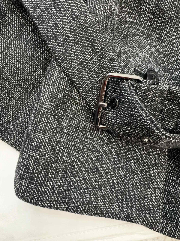 CD 25 Floral V-neck Jacket Gray Cotton