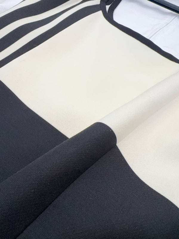 CD 25 Suspender Skirt Black Beige Silk Wool