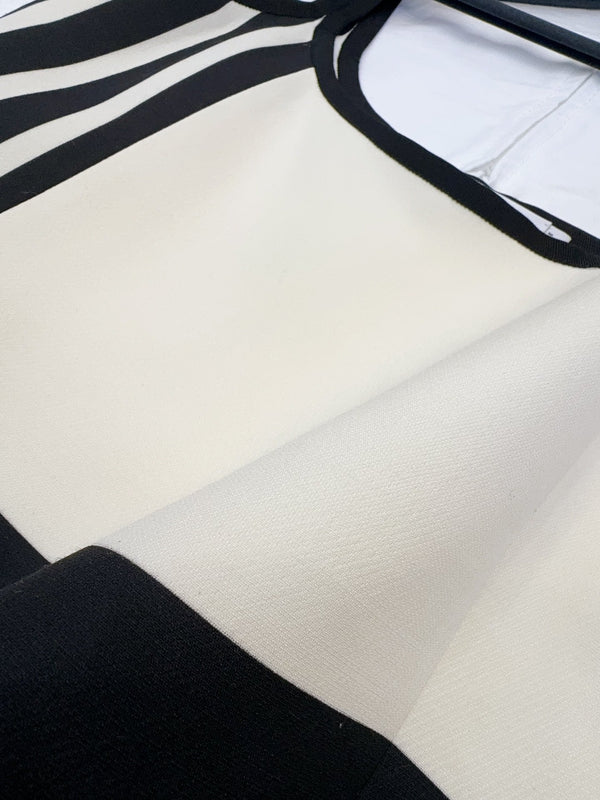 CD 25 Suspender Skirt Black Beige Silk Wool