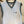 CD 25 V-neck Vest White Silk Cotton
