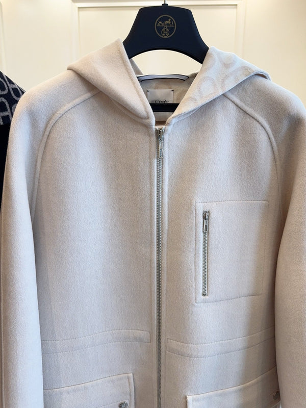 HM 25 Long Coat Cashmere Embroidered Leather 264291