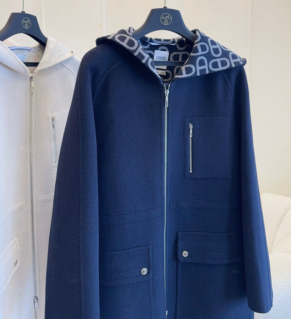 HM 25 Long Coat Cashmere Embroidered Leather 264291