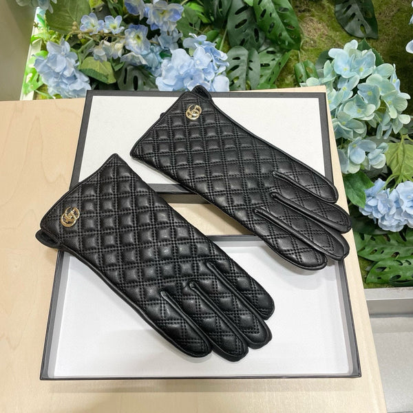 GUANTI TOUCHSCREEN IN PELLE DI AGNELLO NERA 427401