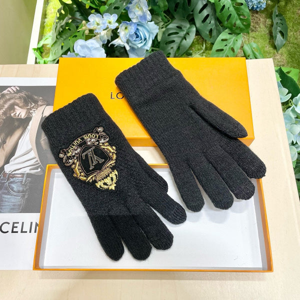 TOUCHSCREEN GLOVES IN BLACK WOOL 454593