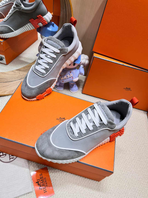 HM Bouncing Sneaker Ice Gray Fabric with Suede 206310