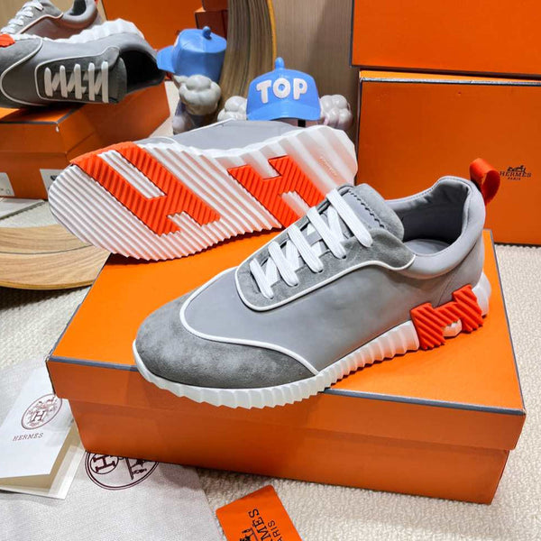 HM Bouncing Sneaker Ice Gray Fabric with Suede 206310