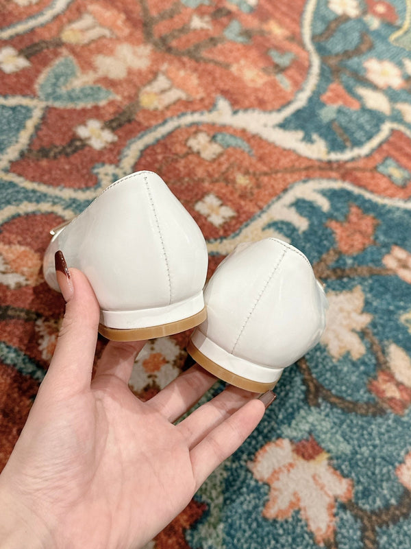 LV Shake Flat Ballerina White Lambskin