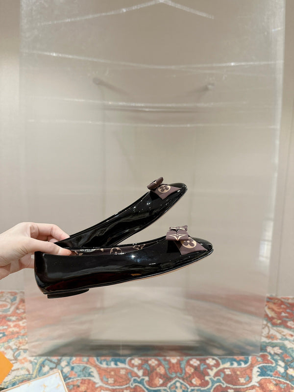 LV Popi Flat Ballerina Black Cowhide