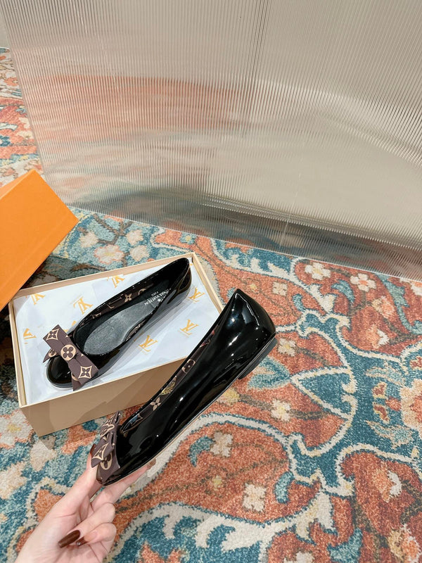 LV Popi Flat Ballerina Black Cowhide