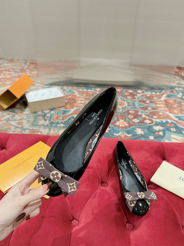 LV Popi Flat Ballerina Black Cowhide
