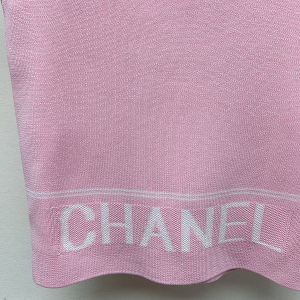 Gilet in maglia con scollo rotondo e logo ricamato CC 25 rosa 277576