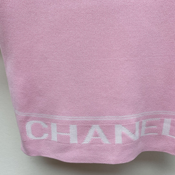 Maglia girocollo in maglia con logo ricamato CC 25 rosa 277580