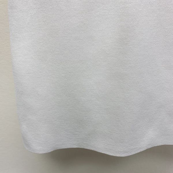 CC 25 Round Neck Knitted Embroidered Logo Vest Dress in White  277584