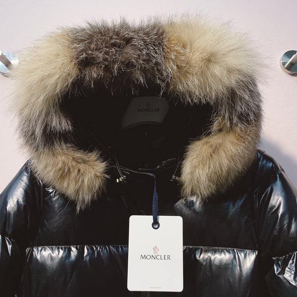 Moncler 25 Long Down Jacket Glossy Black Polyester 289151