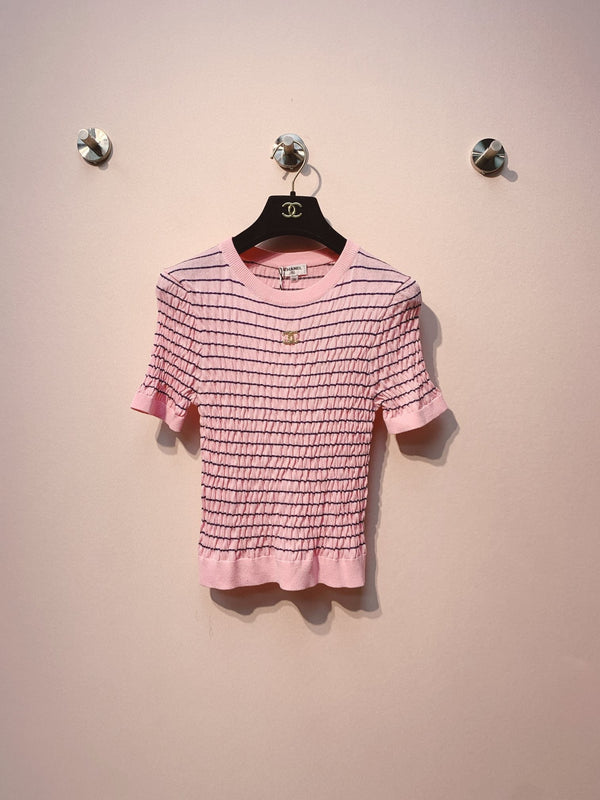 CC 25 Striped Crew Neck T-Shirt Tencel 289188