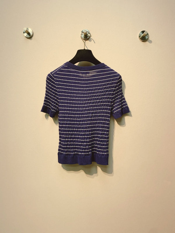 CC 25 Striped Crew Neck T-Shirt Tencel 289188