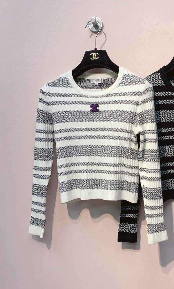 CC 25 Striped Sweater Polyester Fabric 296116