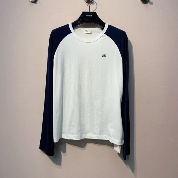 Celine 25 Sweater White Mix Black Cotton 301615