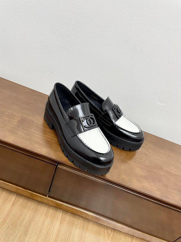 LOAFER BLACK MIX WHITE CALFSKIN