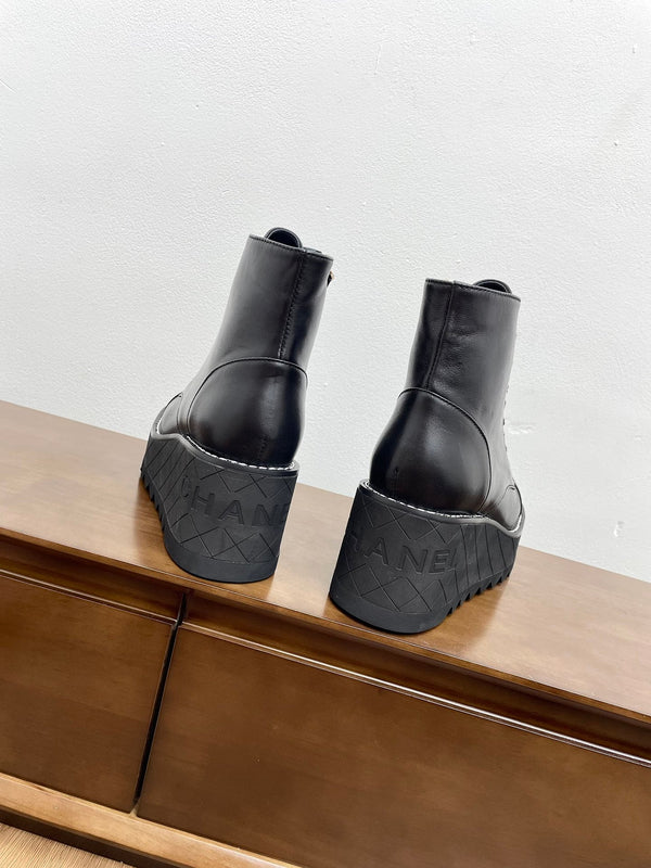 CC Ankle Boots 100mm Black Lambskin