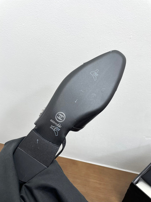 CC Slingback Black Calfskin