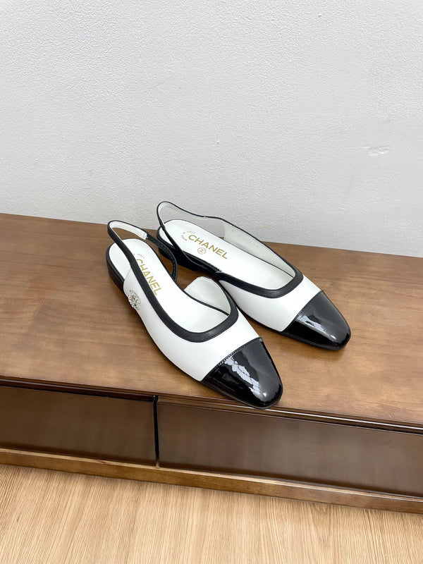 CC Slingback in pelle di vitello bianca