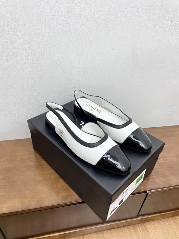 CC Slingback in pelle di vitello bianca