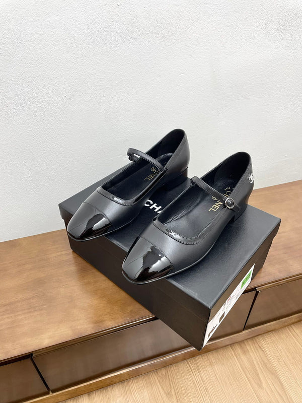 CC Mary Jane Black Calfskin