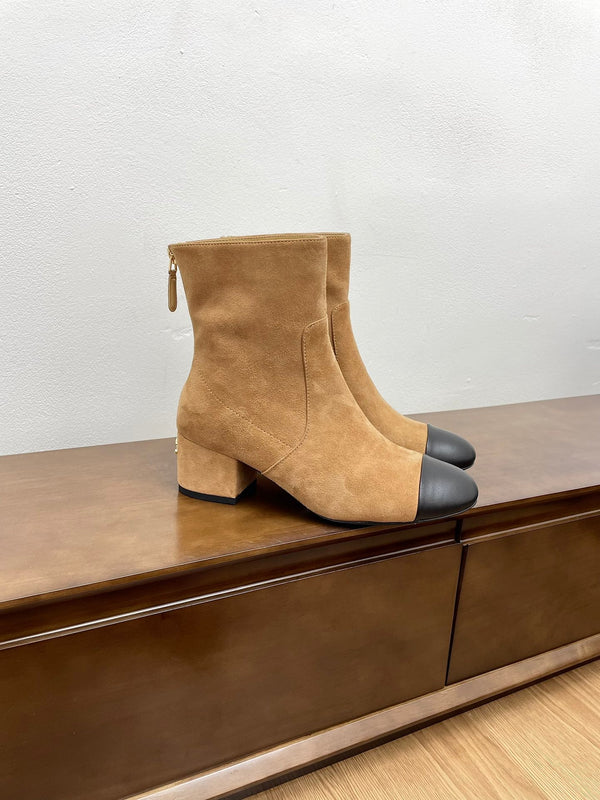 CC Ankle Boots 50mm Bold Beige Suede