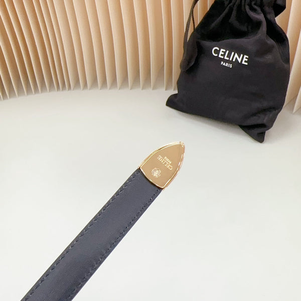 Cintura Western Piccola 18mm Pelle di Vitello Goffrata Nera Ghw