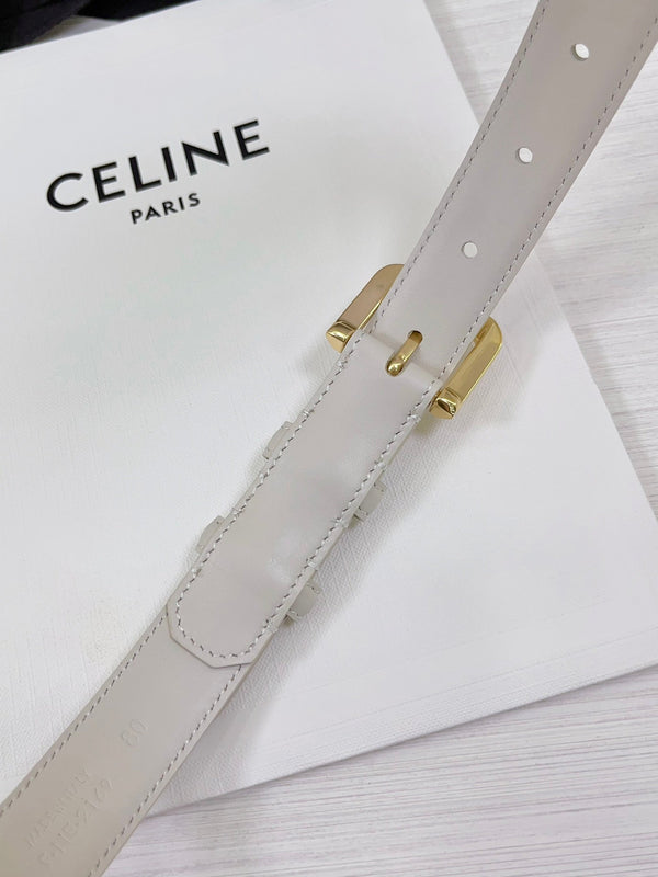 Cintura CEL Gold Western 25mm in pelle di vacchetta bianca 181047