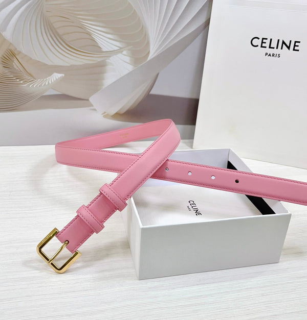 Cintura CEL Gold Western 25mm in pelle di vacchetta rosa 181045