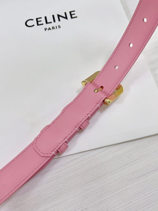 Cintura CEL Gold Western 25mm in pelle di vacchetta rosa 181045