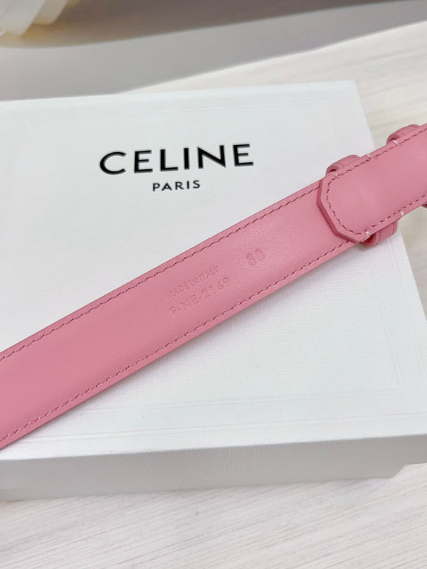 Cintura CEL Gold Western 25mm in pelle di vacchetta rosa 181045