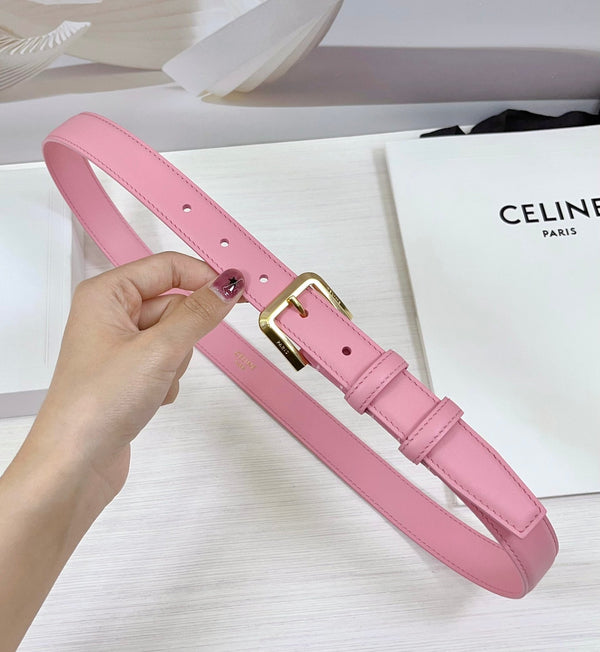 Cintura CEL Gold Western 25mm in pelle di vacchetta rosa 181045