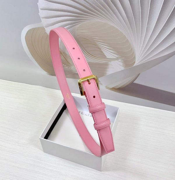 Cintura CEL Gold Western 25mm in pelle di vacchetta rosa 181045