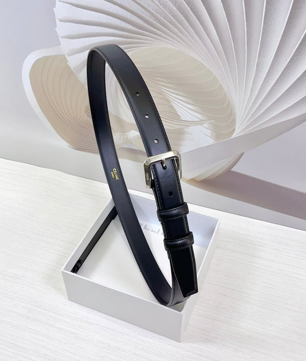 Cintura CEL Silver Western 25mm in pelle bovina nera 181042