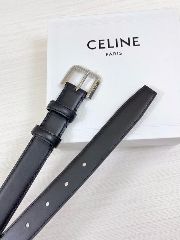 Cintura CEL Silver Western 25mm in pelle bovina nera 181042