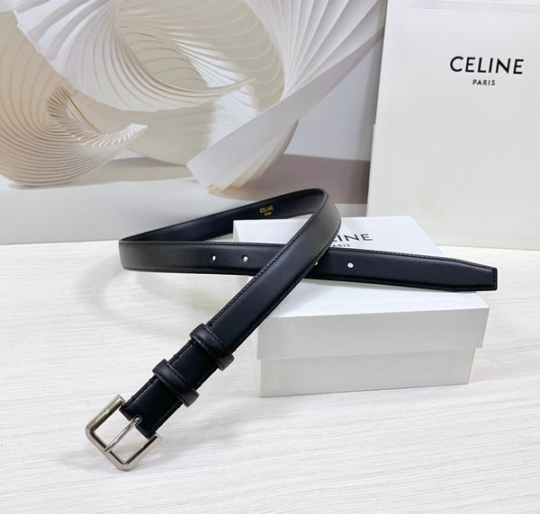 Cintura CEL Silver Western 25mm in pelle bovina nera 181042