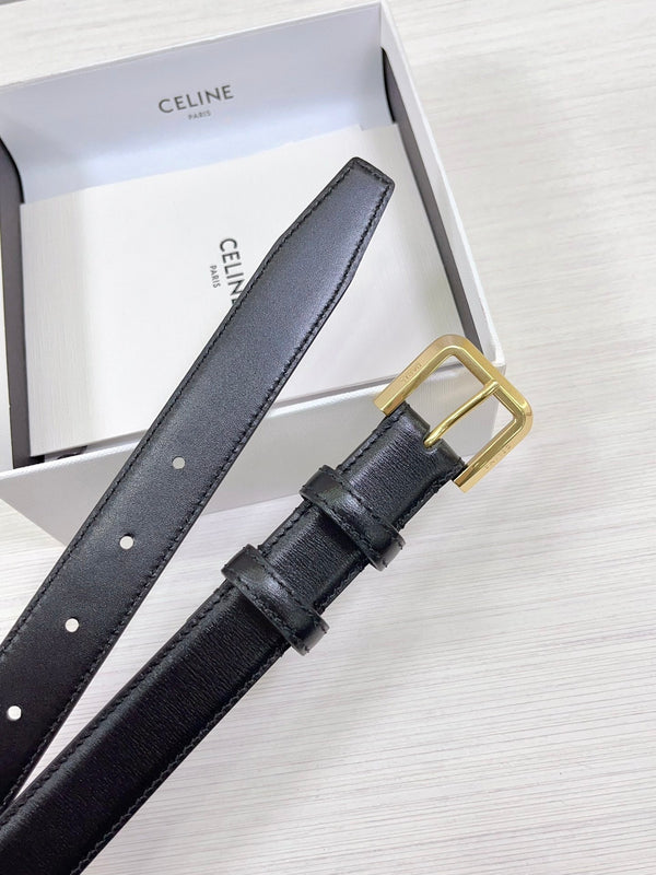 Cintura CEL Gold Western 25mm in pelle bovina nera 181040